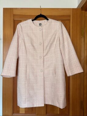 NWT Anne Klein Pink Tweed Jacket. Size Small
